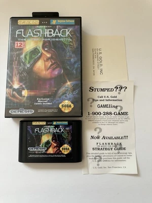 Flashback: The Quest For Identity, Sega Genesis, TESTED, Box, No Manual - Image 1 of 3