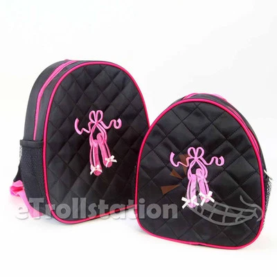 Lovely Girls Black Backpack Dance Bag Pink Ballet ShoesTap Quilted Dress Large - Image 1 of 2