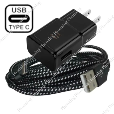 USB Fast Charger Wall Power Adapter 10Ft Long Type C Cable For Samsung Android - Image 1 of 4
