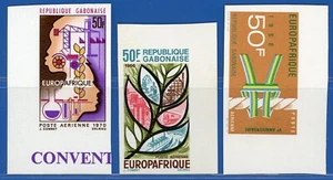 Gabon, Europafrique, 1966, 68, 70. Imperf. MNH. - Picture 1 of 1