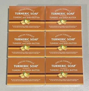 6-Pack African Formula TURMERIC SOAP Turmeric & Shea Butter 3.5oz (100g) each - Picture 1 of 5