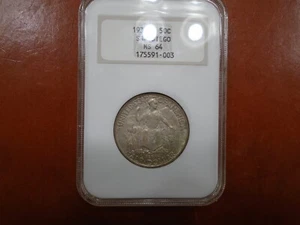 1935-S SAN DIEGO COMMEMORATIVE SILVER HALF DOLLAR NGC MS 64 COLLECTOR COIN - Picture 1 of 4