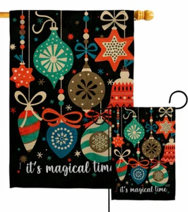 Magical Ornaments Garden Flag Winter Wonderland Wintertime Yard House Banner - Picture 1 of 17