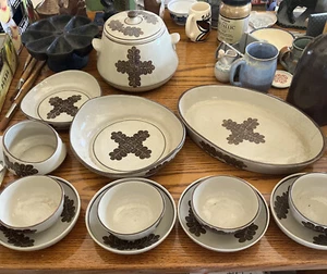 14 Pc Tex-Mex chili SET for 4 Tonala MEXICO Enchilada Baker Bowls - Picture 1 of 5