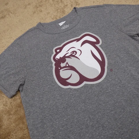 Mississippi State Shirt Adult Large Gray Bulldogs Football Cotton Mens 90s 1.21 Cover