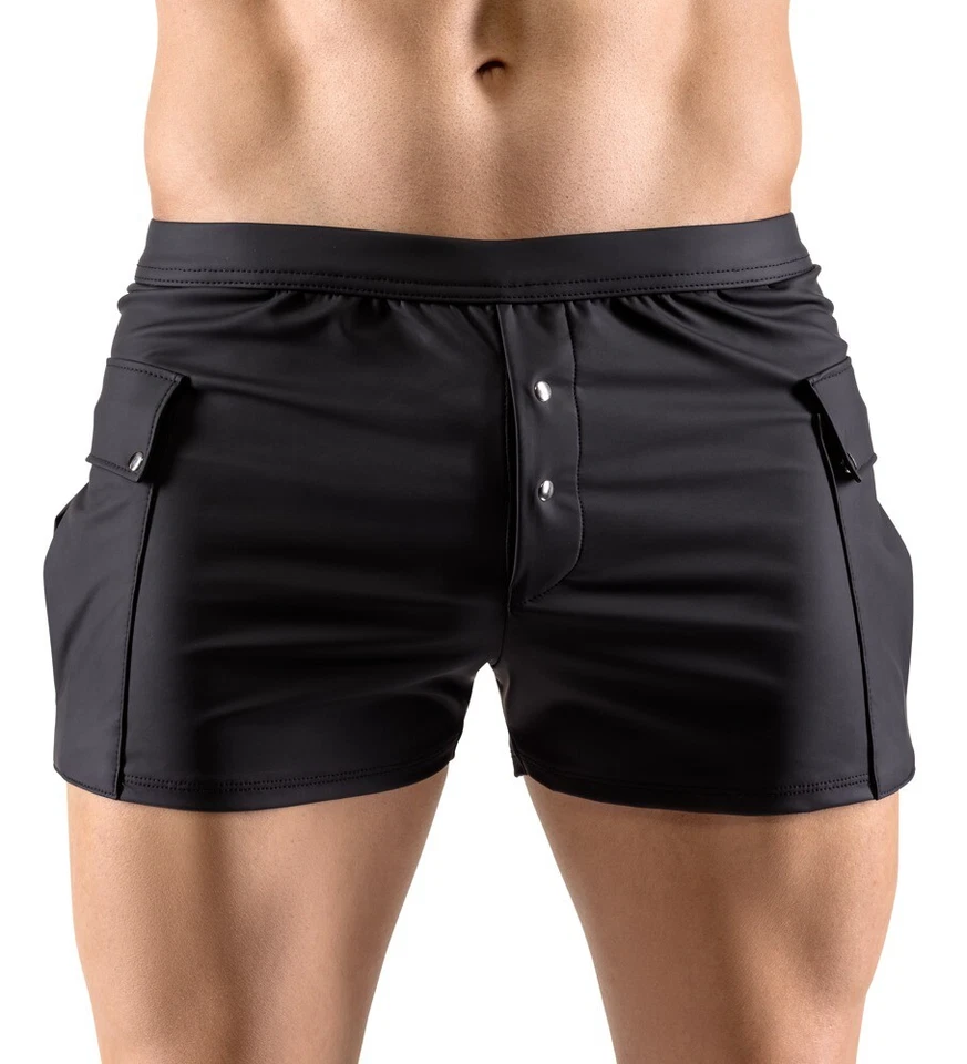 Herren Shorts, elastischem matten Stretchmaterial, Worker-Style, Cargo Look - Bild 1 von 1