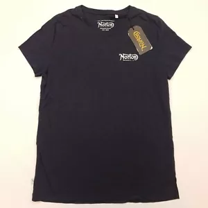 Norton Motorcycles Womens T-Shirt Tee British Bike UK SMALL Navy Blue RRP £45 - Picture 1 of 7