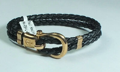 Paul Hewitt Lederarmband Gr. L 20cm  Rotgold/Schwarz  EA56 - Bild 1 von 2