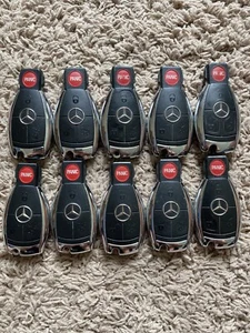 LOT OF 10 MERCEDES BENZ NKLG SMART KEY REMOTE CHROME (4-BTN) FCC: IYZ3317 GOOD - Bild 1 von 5