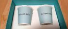 Tiffany & Co. Coffee Tea Mug Cup Papercup Blue White 2 Piece Pair Set