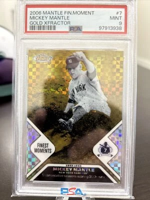 2006 Mickey Mantle Finest Moments Gold Xfractor  3/10 PSA 9 Super Rare 💥💥💥 - Image 1 of 4