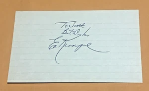 VINTAGE Ed Kranepool New York Mets Autographed Signed 3x5 Index Card - Picture 1 of 1