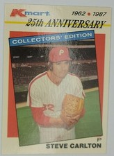 1987 KMART 25TH ANNIVERSARY #15 STEVE CARLTON - PHILLIES Baseball