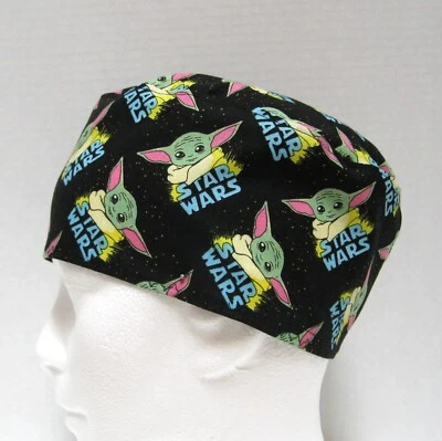  Star Wars Baby Yoda Mandalorian Scrub Cap, Surgical Cap, Scrub Hat, Unisex - Image 1 of 4
