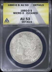 1880-O $1 Morgan Silver Dollar ANACS AU 53 Details | Micro O - Picture 1 of 4