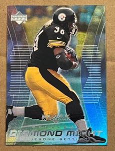 1999 UPPER DECK BLACK DIAMOND - DIAMOND MIGHT - JEROME BETTIS STEELERS #DM6 - Imagen 1 de 2