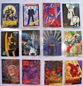 DC/MARVEL 450 TRADING CARDS: OVERPOWER-UNIVERSE-BATMAN-SPIDERMAN-FIREPOWER-METAL - Photo 1 sur 17