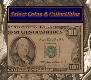 1985 (A) $100 One Hundred Dollar Bill Federal Reserve Note Boston Currency - Picture 1 of 5