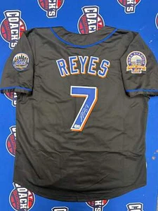 Jose Reyes Autographed NY Mets Black CUSTOM Jersey (Beckett) - Picture 1 of 2