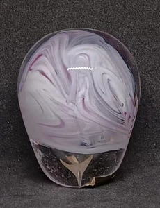 Adrian Sankey Glass Paperweight Hand made hand Blown bulb shaped free UK postag. - Picture 1 of 24