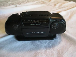 Miniature Suntone AM/FM Boom Box Radio Model RR2500 Twin Speakers - works - Picture 1 of 9