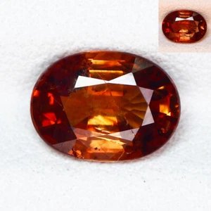 1,32Ct Supreme Ovale 7,6X5,6MM Marrone a Rosso Madagascar Granato Naturale Col Chg - Foto 1 di 5