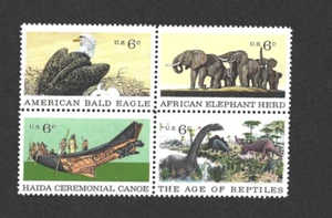 US STAMP 1387-90 BLOCK OF 4 NATURAL HISTORY MINT NH OG 6c FREE SHIP - Picture 1 of 1