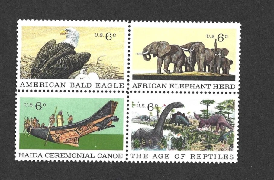 US STAMP 1387-90 BLOCK OF 4 NATURAL HISTORY MINT NH OG 6c FREE SHIP - Image 1 of 1