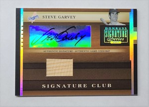 2005 Donruss Baseball Steve Garvey Auto Refractor SC-II Signature Club Game Bat