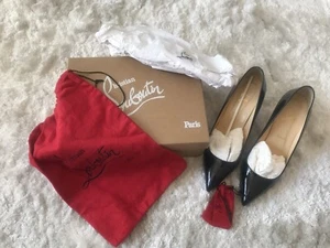 100 % authentisch Christian Louboutins Black Pigalle 85 Patent Kalb Quittung EU41/8 - Bild 1 von 7