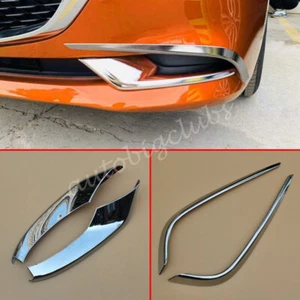 For Mazda3 Sedan 2019-2023 Chrome Front Fog Light Cover Trims Accessories - Picture 1 of 6