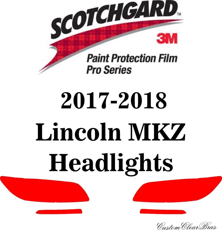 Sujetador transparente 3M Scotchgard película de protección de pintura serie Pro 2017 2018 Lincoln MKZ Foto 1 de 3