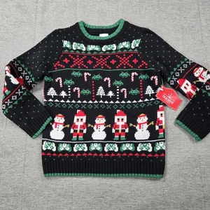 Jungen Weihnachten Gaming Pullover Santa Schneemänner Controller Rundhals Gr. XS (4-5) - Bild 1 von 7