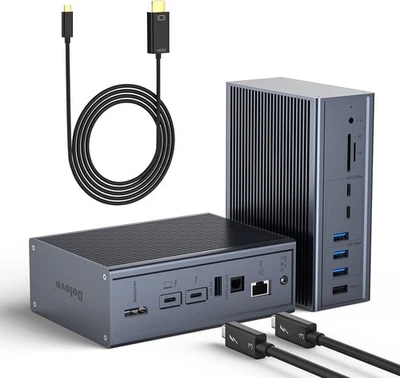Dolovo Thunderbolt 3/4 Docking Station - Dual 4K, 16-in-1 Universal Laptop Dock - Image 1 of 4