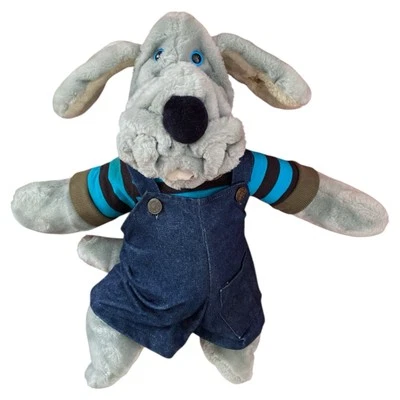 "Mono de juguete de peluche vintage Ganz arrugas perro cachorro marioneta de mano 18"" para animales de peluche" Foto 1 de 4