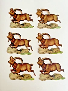 Vtg Original Victorian Chromo Die Cut Farm Animals Goat Antique Scrapbook - Picture 1 of 5