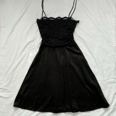 Ruby Rox Whimsygoth Lace Black Vintage Grunge Mini Dress Size 11 - Image 1 of 4