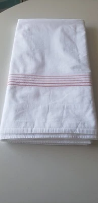 Gracious Home New York Twin Xl Flat Sheet Embroidered lines Italy - Image 1 of 4