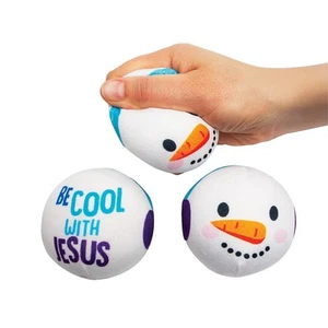 Fun Express Religious Snowman Character Stress Ball Toys - 3" diam, 12 Pieces - Picture 1 of 1