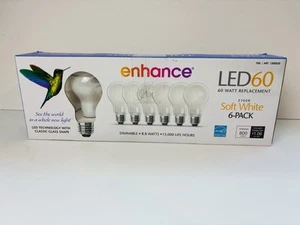 Feit Electric Enhance 2700K Soft White LED Dimmable - 6-Pack 60 Watt LP - Picture 1 of 7