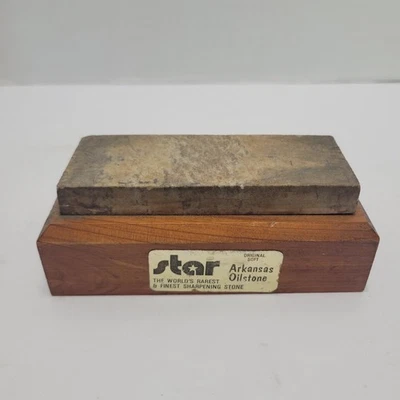 Vintage Pike Soft Arkansas Oil Stone Tool Knife Sharpener  - Image 1 of 4