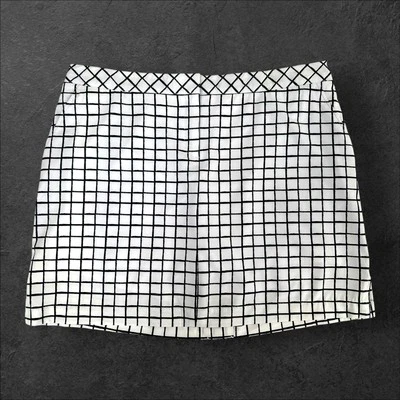 Pantalones Cortos de Golf IZOD para Mujer 16 Blanco Negro Rejilla Cuadros Forrados NUEVO Etiqueta Foto 1 de 4