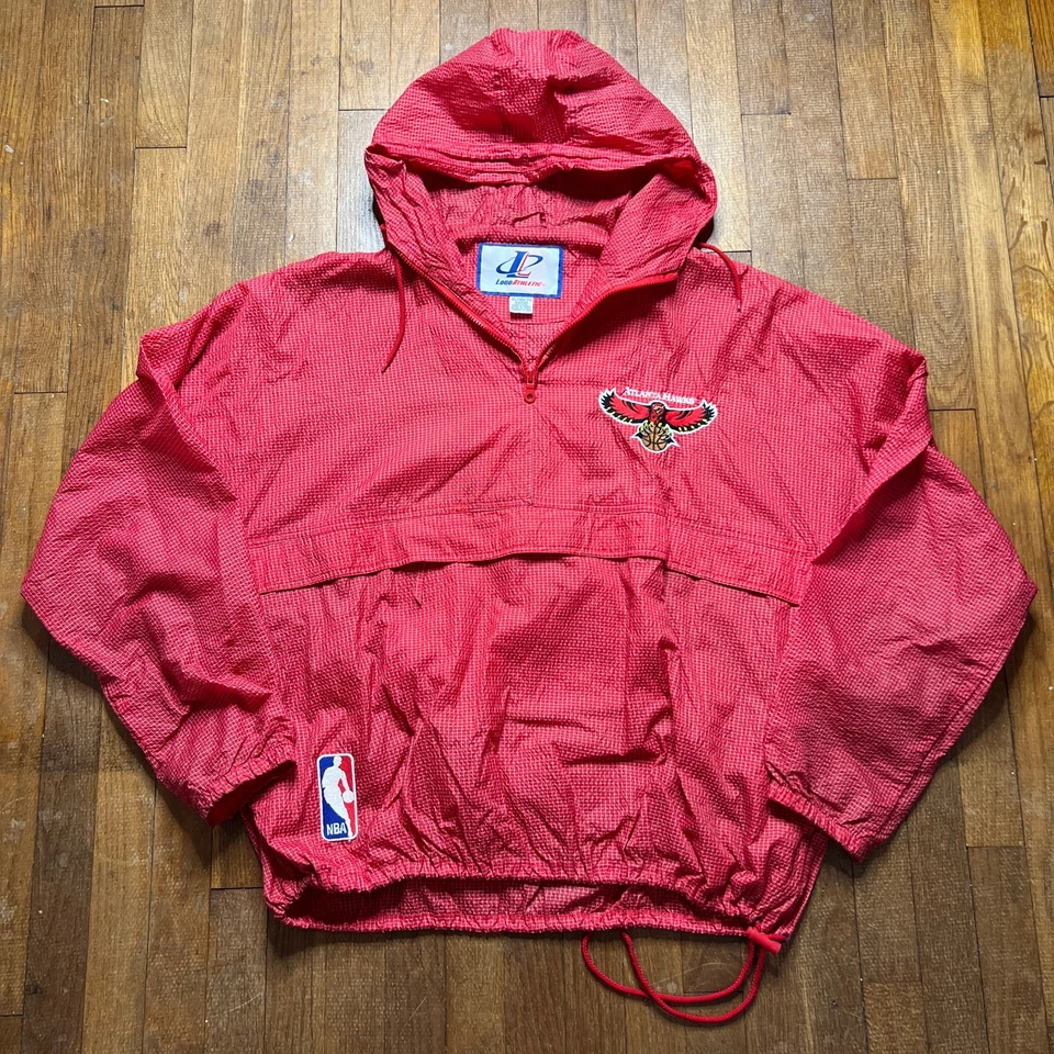 Cortavientos Atlético Vintage Años 90 NBA Atlanta Hawks Baloncesto Logo 1/4 Cremallera XL Foto 1 de 4