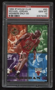 1994-95 Topps TSC Stadium Club MEMBERS ONLY 50 #20 Michael Jordan! PSA 10 GEM! - Bild 1 von 2
