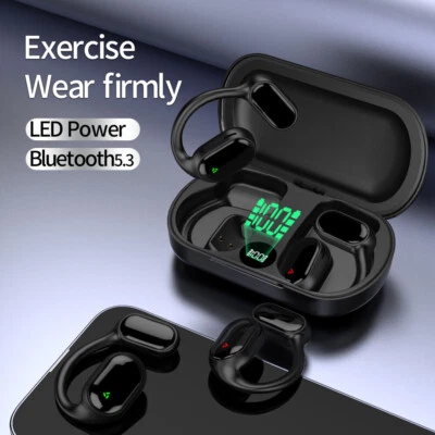  Bluetooth5.3 Wireless Bone Conduction Headphones Wireless Headset Sport Earbuds - Image 1 of 4