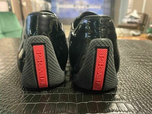 white patent prada trainers