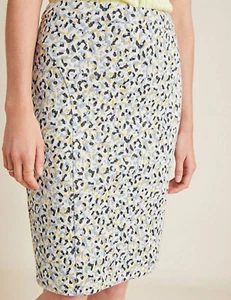 Anthropologie MAEVE Leopard Jacquard Pencil Skirt Size L nwt - Picture 1 of 4