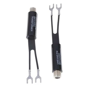 UHF VHF FM 75-300 Ohm TV Antenna Matching Transformer Coaxial Cable Adapter - Picture 1 of 2