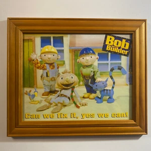 Bob The Builder Framed Picture, Vintage Wall Art, Tv Show Series, Childrens - Picture 1 of 4