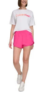 Calvin Klein Performance Women Tulip Wrap Shorts Electric Pink Size M - Picture 1 of 2